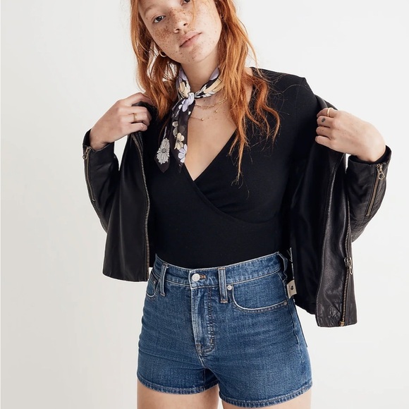 Madewell Wrap Thong Bodysuit | Black | xs - Picture 4 of 5